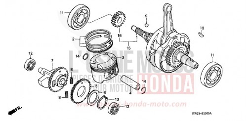 VILEBREQUIN/PISTON NX250J de 1988